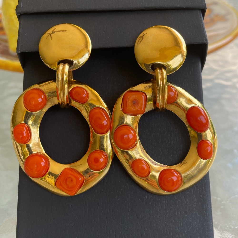 chanel vintage earrings on clip